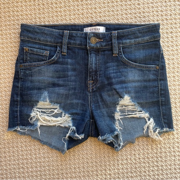 Guess Cutoff Jean Shorts Size 25 - Picture 1 of 10